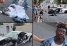 A suspected Nig€rian drüg dealer had an almost fatal accident after speeding his rented McLaren at 200 km in a residential suburb in Cape Town.